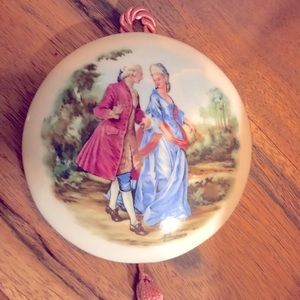 Italian Handmade Porcelain Pink Regal Medallion